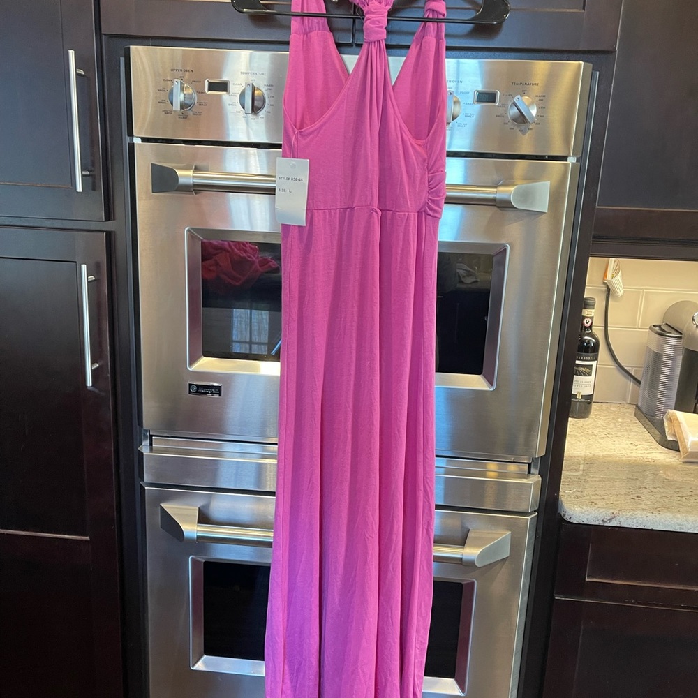 Pink maxi dress size large NWT - Picture 4 of 8